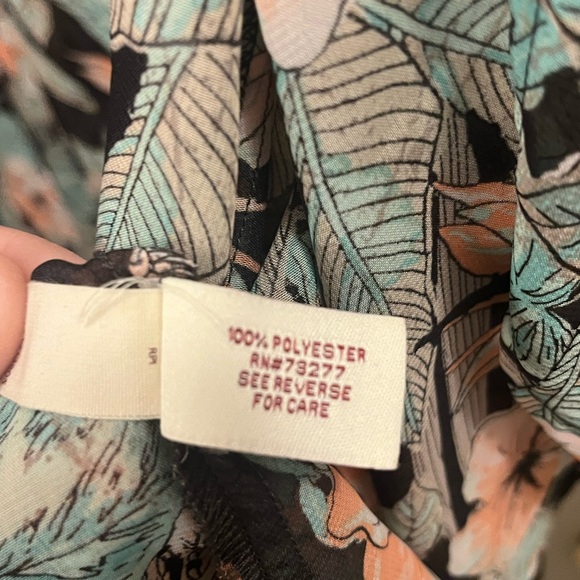 XL Mudd Floral Sheer Cardigan in Black, Peach & Mint - Picture 7 of 8